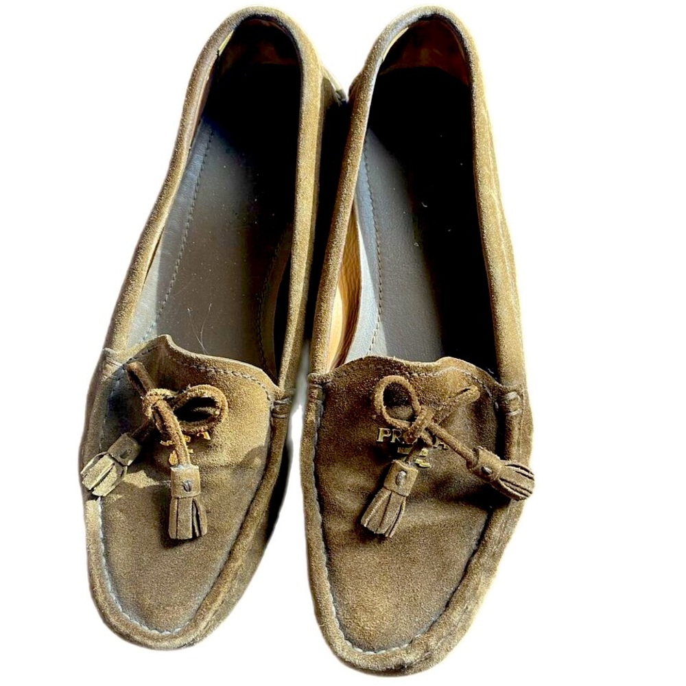 prada moccasins women US7 UK5